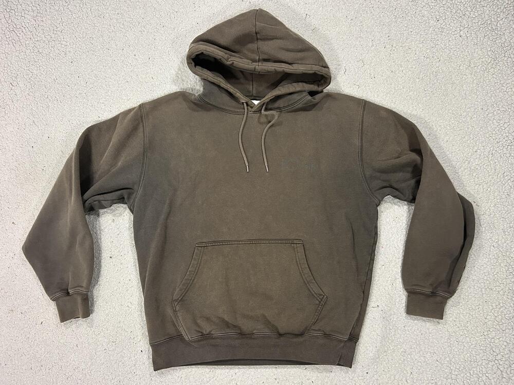 Polar Skate Co Hoodie Mens Small Brown Y2K Fleece Pullover Logo Graphic Skater